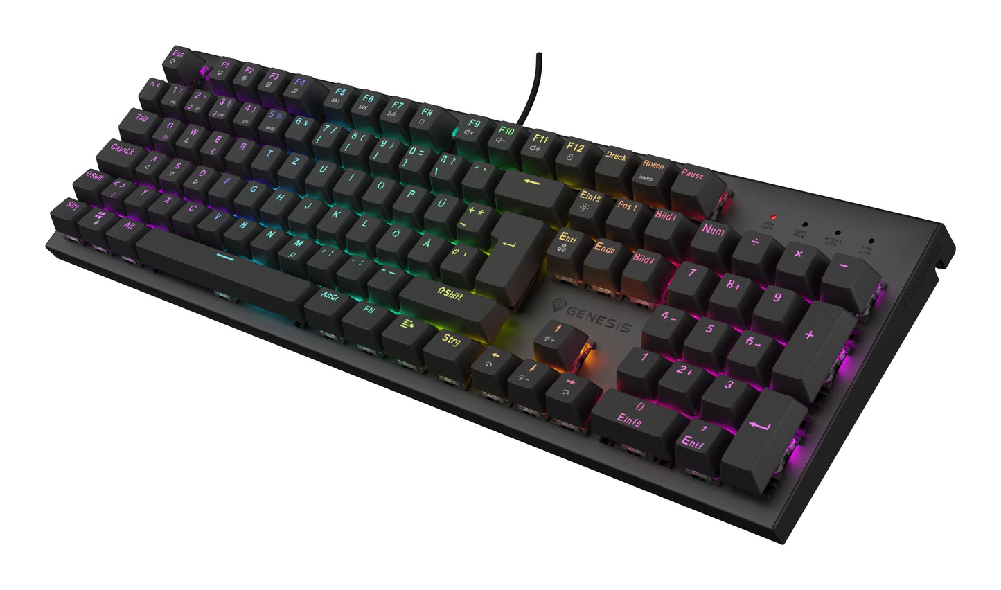 natec Gaming Tastatur Thor 303 brown kabelgeb. DE - Tastatur