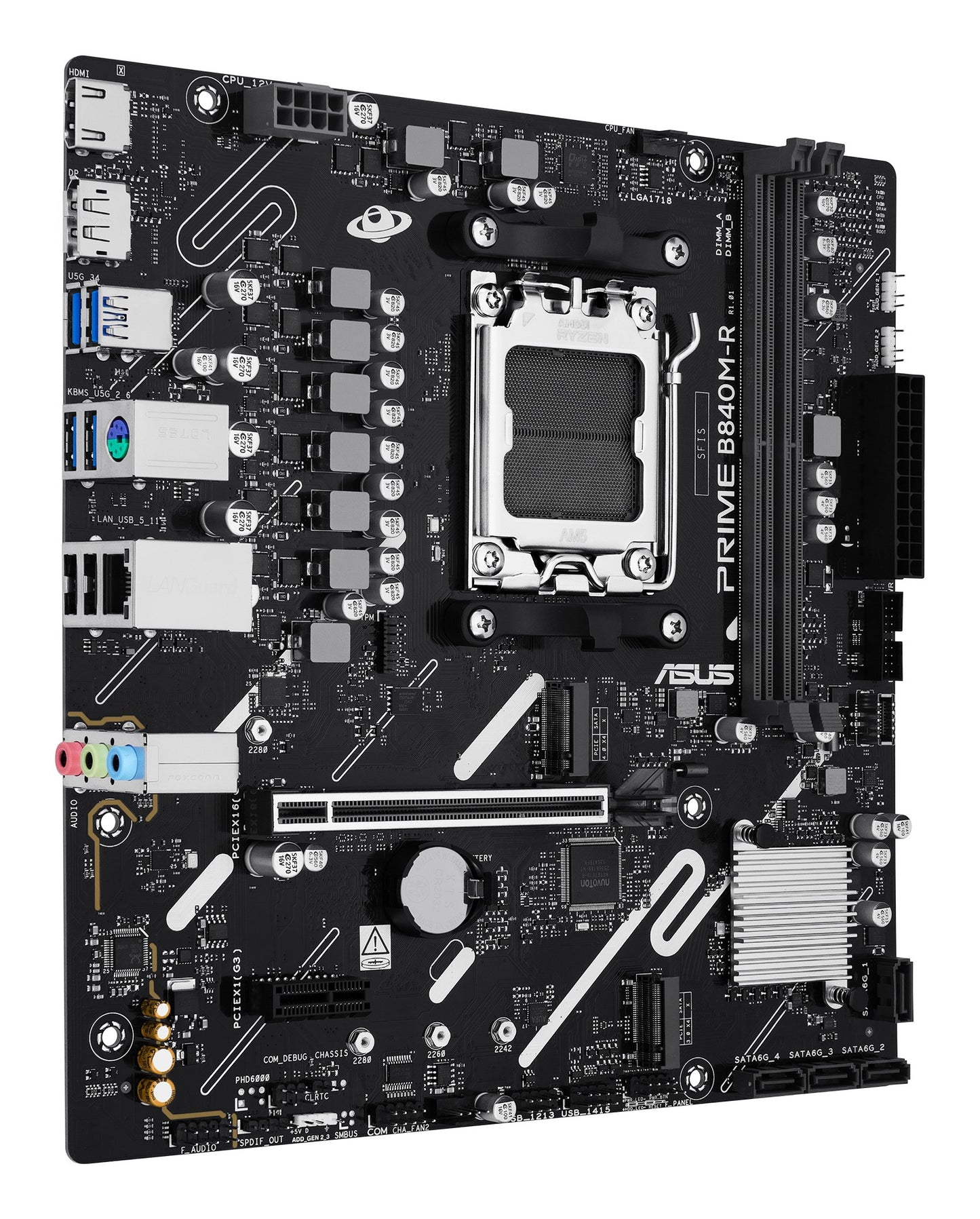 ASUS B840 AMD mATX motherboard 1xHDMI 1xDisplayPort 1xPCIe 4.0 2xM.2 - AMD Sockel AM5 (Ryzen Zen4) - Mainboard