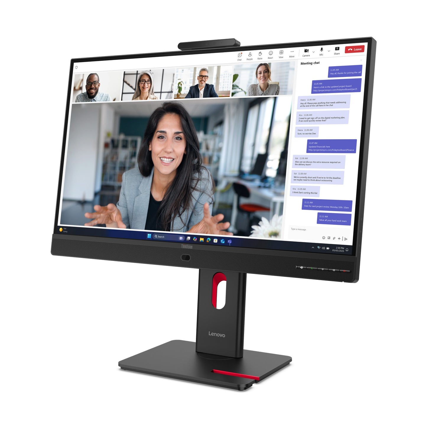 Lenovo ThinkVision T24 - 60,5 cm/23,8" Flachbildschirm (TFT/LCD) - 1.920x1.080 IPS - Monitor