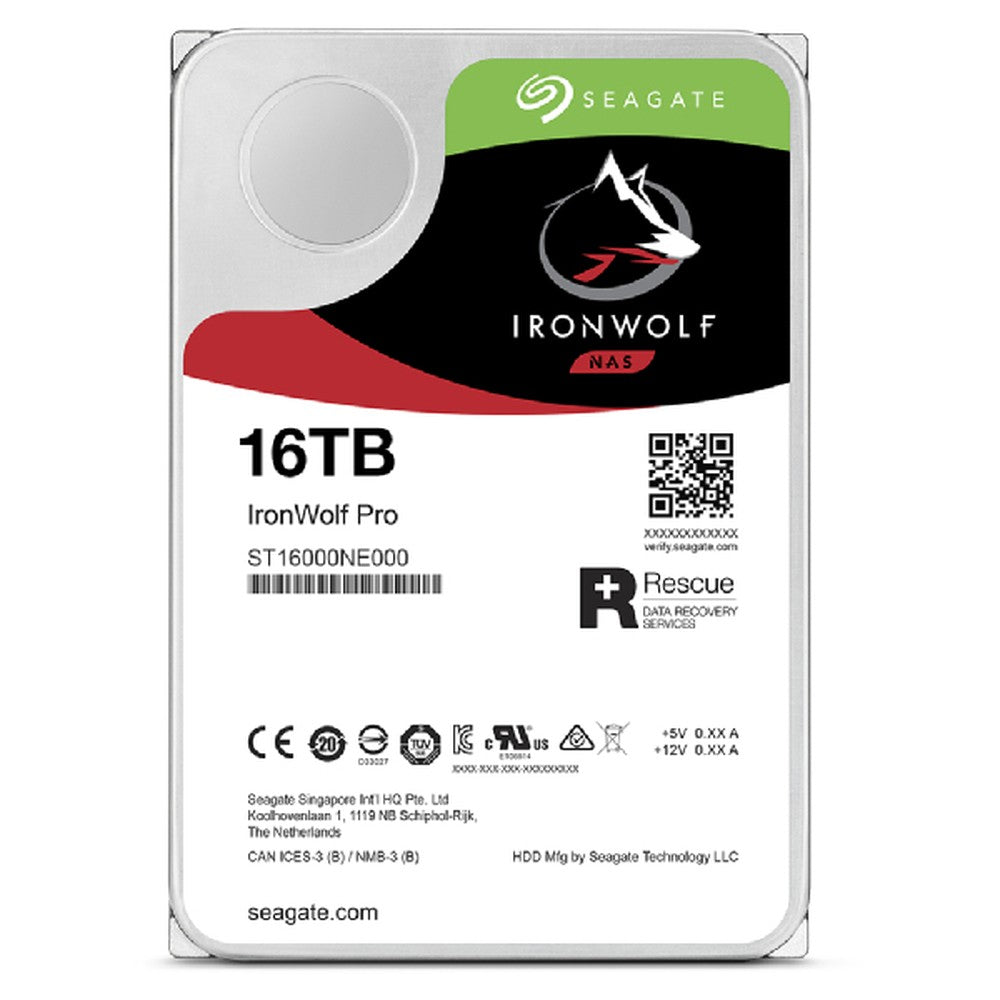 Seagate IronWolf Pro ST16000NT001 - 16 TB - 7200 RPM - 256 MB - 3.5" - Serial ATA III - Festplatte