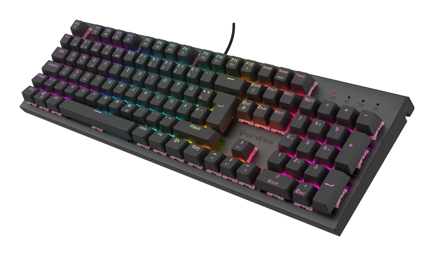 natec Gaming Tastatur THOR 303 silent kabelgeb. DE - Tastatur