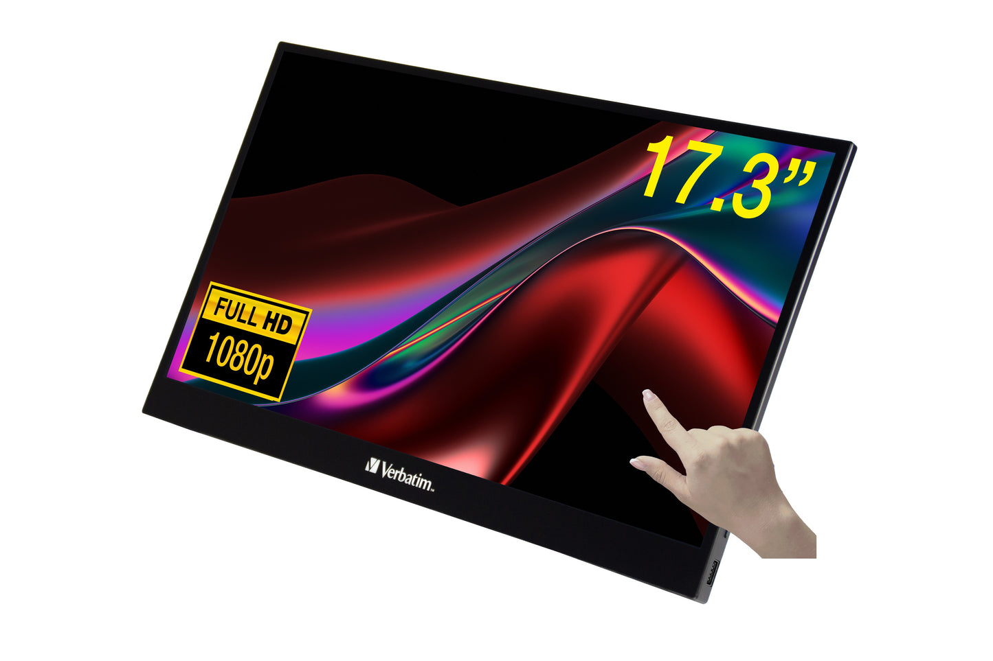 Verbatim 49593 - 43,9 cm (17.3") - 1920 x 1080 Pixel - Full HD - LCD - 6 ms - Schwarz - Monitor
