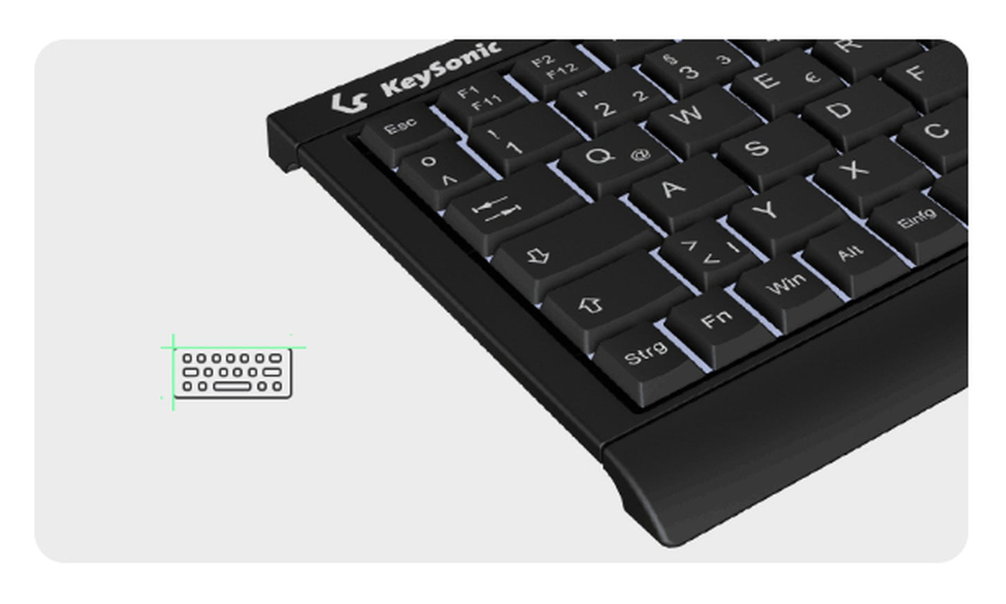 KeySonic KSK - 3011ELC - super - mini - Tastatur