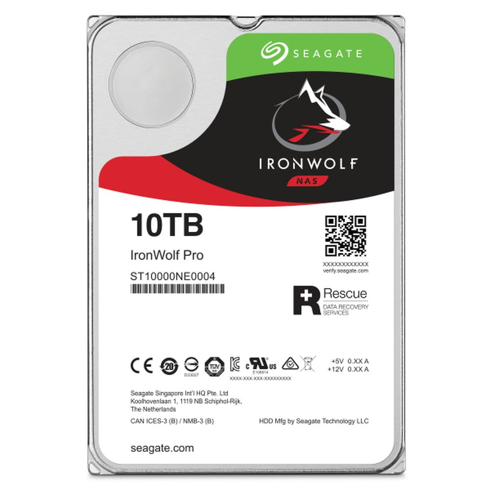 Seagate IronWolf Pro ST10000NT001 - 10 TB - 7200 RPM - 256 MB - 3.5" - Serial ATA III - Festplatte