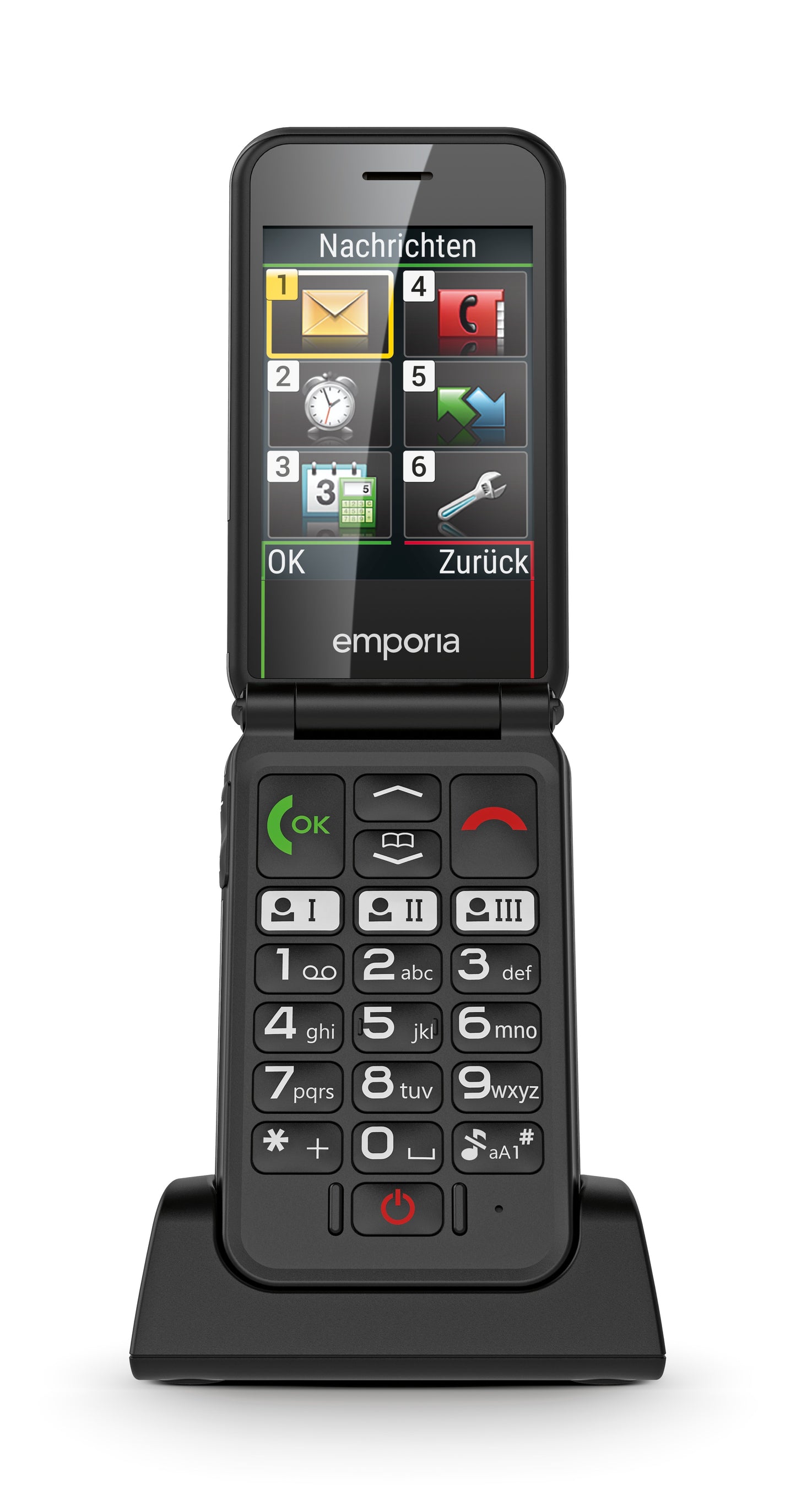 Emporia SIMPLICITY glam 2025 - black - 1.300 mAh - 7,11 cm - Mobiltelefon