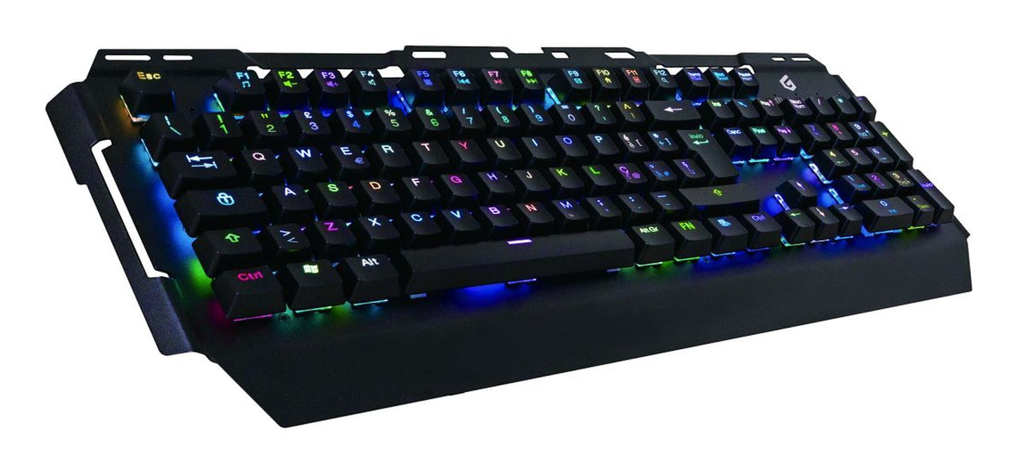 Conceptronic KRONIC - Kabelgebunden - USB - Mechanischer Switch - QWERTY - RGB - LED - Schwarz - Tastatur