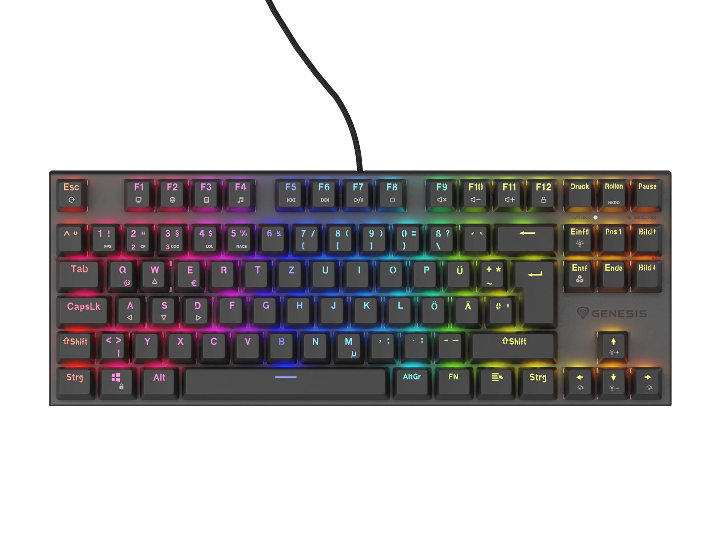 natec Gaming Tastatur THOR 303 TKL silent kabelgeb. DE - Tastatur