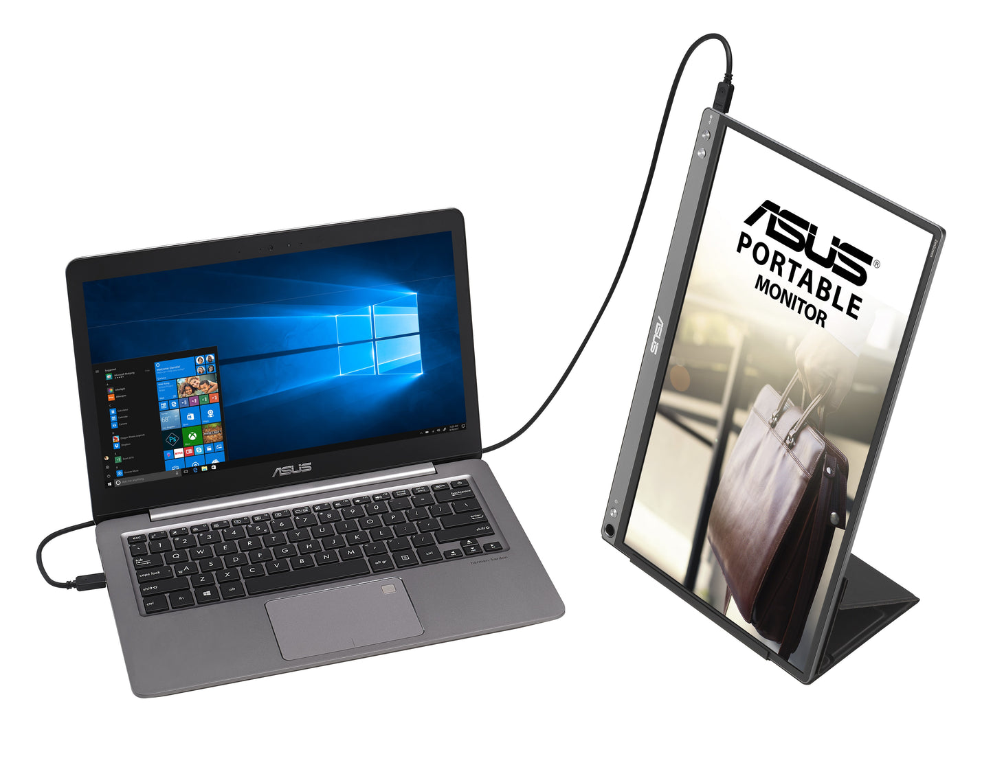 ASUS ZenScreen MB16ACE - 39,6 cm (15.6") - 1920 x 1080 Pixel - Full HD - LED - 5 ms - Grau - Monitor