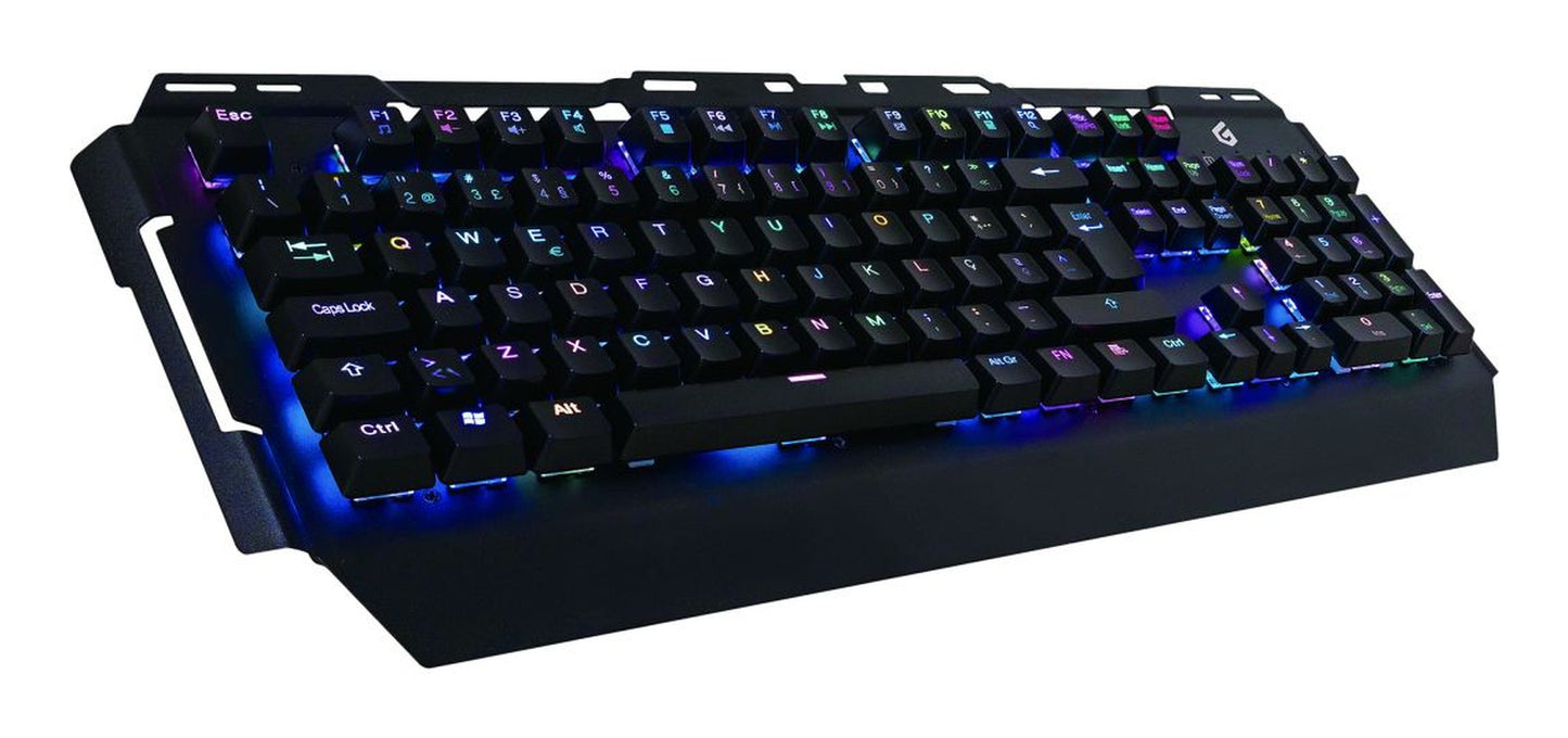 Conceptronic KRONIC - Kabelgebunden - USB - Mechanischer Switch - QWERTY - RGB - LED - Schwarz - Tastatur