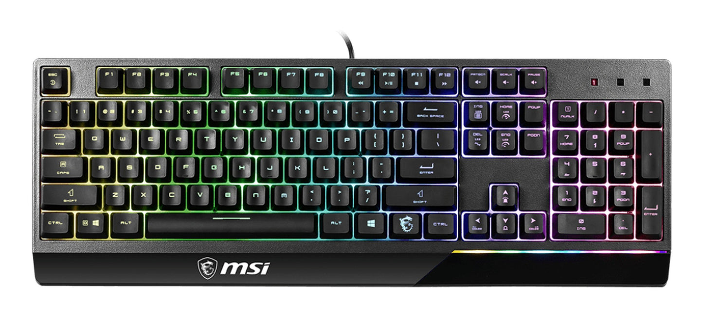 MSI S11 - 04DE601 - CLA - Kabelgebunden - USB - Mechanischer Switch - QWERTZ - RGB - LED - Schwarz - Tastatur