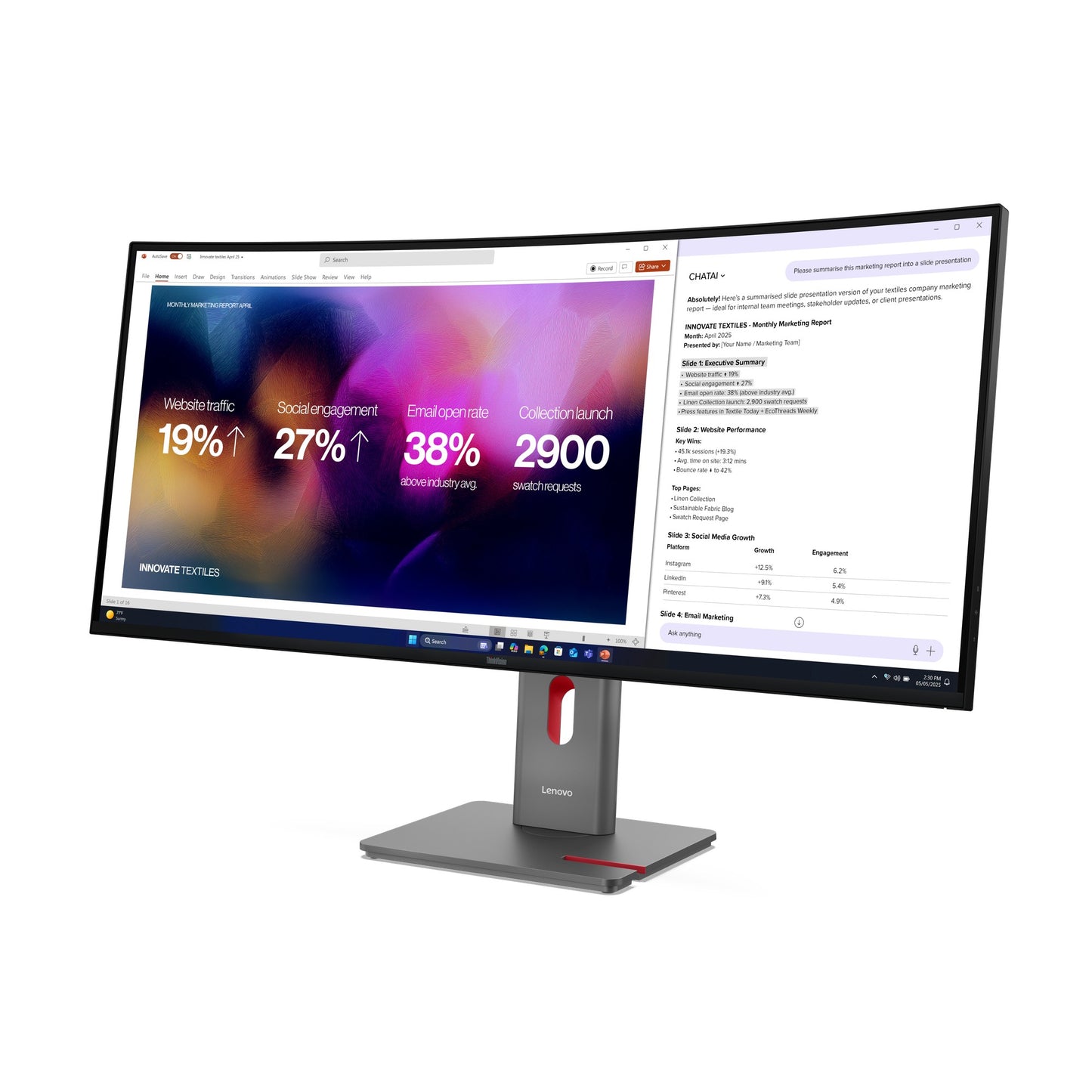 Lenovo ThinkVision P40WD - 40 40" Monitor - 100,8 cm - Monitor