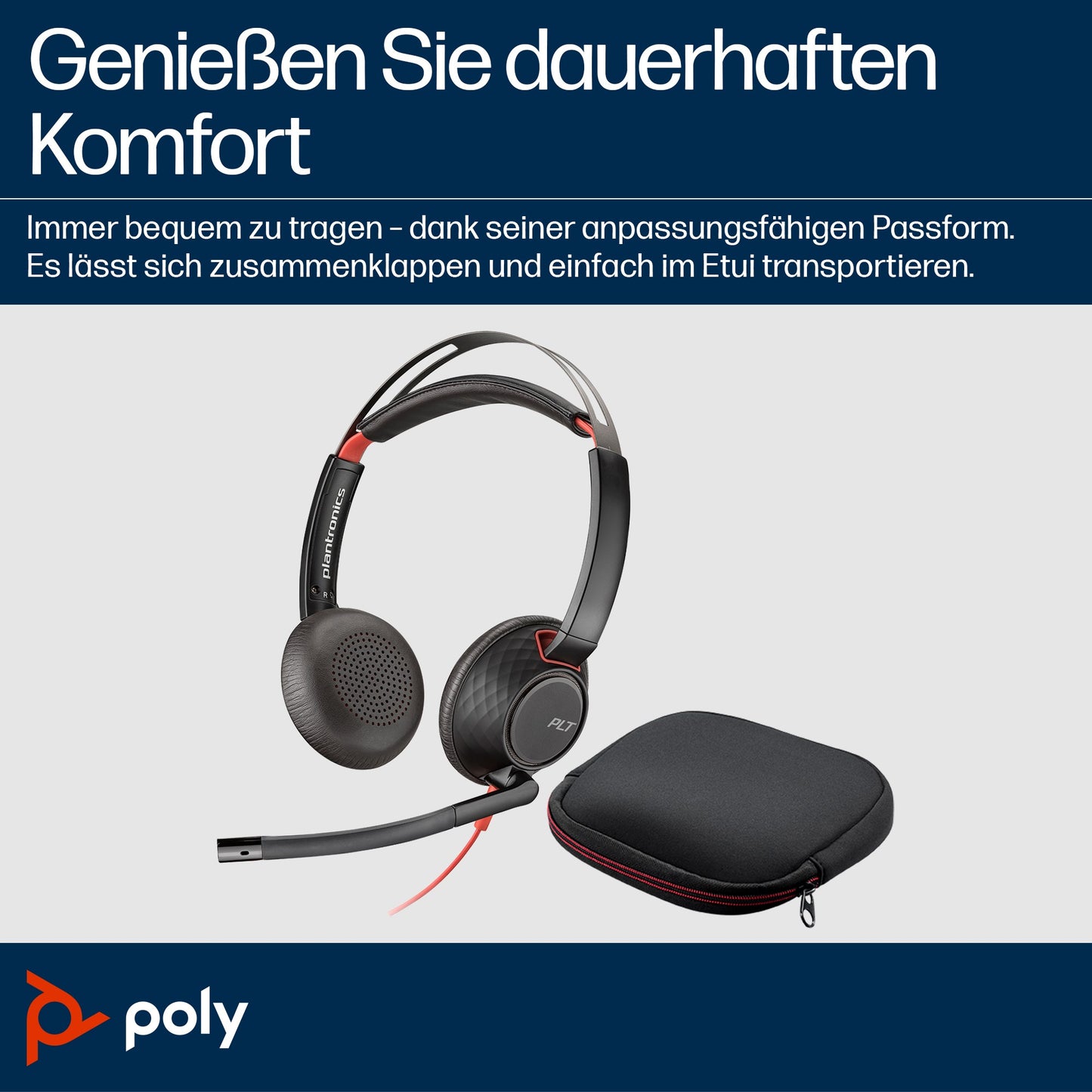 Poly Blackwire 5220 Stereo USB - C Headset+ - 20 KHz - Headset