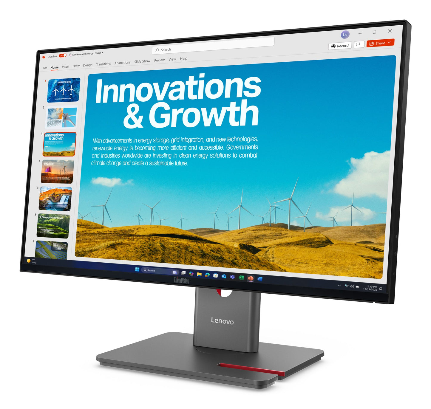 Lenovo ThinkVision P24qd - 40 - Led - 24" - 60,5 cm - Monitor