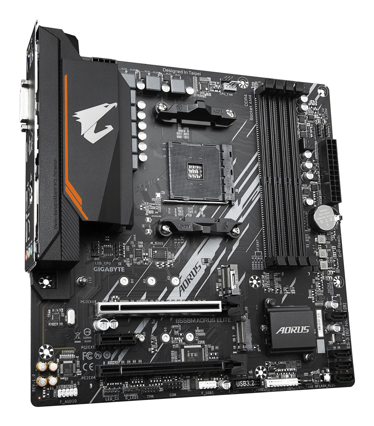 Gigabyte B550M AORUS ELITE - AMD - Socket AM4 - 3rd Generation AMD Ryzen™ 3 - 3rd Generation AMD Ryzen 5 - 3rd Generation AMD Ryzen™ 7 - 3rd... - DDR4 - SDRAM - 128 GB - DIMM - Mainboard