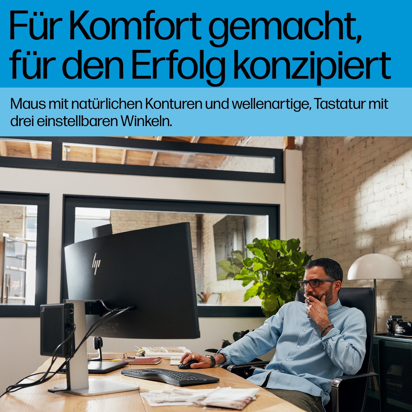 HP Tastatur 685 - und - Maus - Set Comfort Dual - Mode - QWERTZ - Tastatur