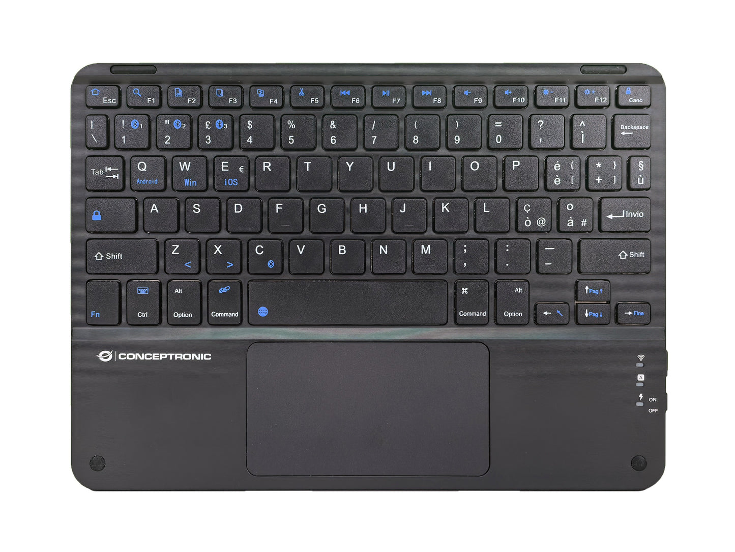 Conceptronic Wireless Tastatur Layout italien. 10" schwarz - QWERTY - Tastatur