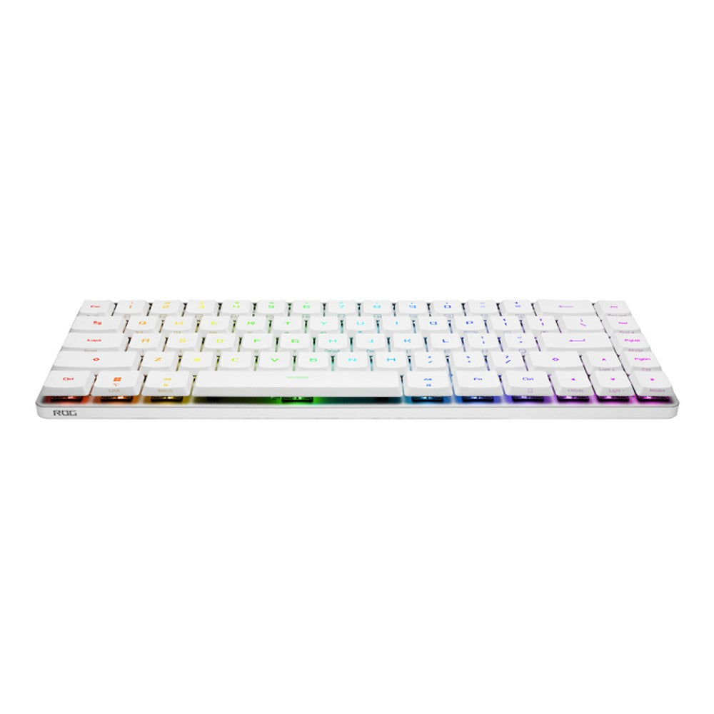 ASUS ROG Falchion RX Low Profile - Verkabelt & Kabellos - USB + RF Wireless + Bluetooth - Optischer Schlüsselschalter - QWERTZ - RGB - LED - Weiß - Tastatur