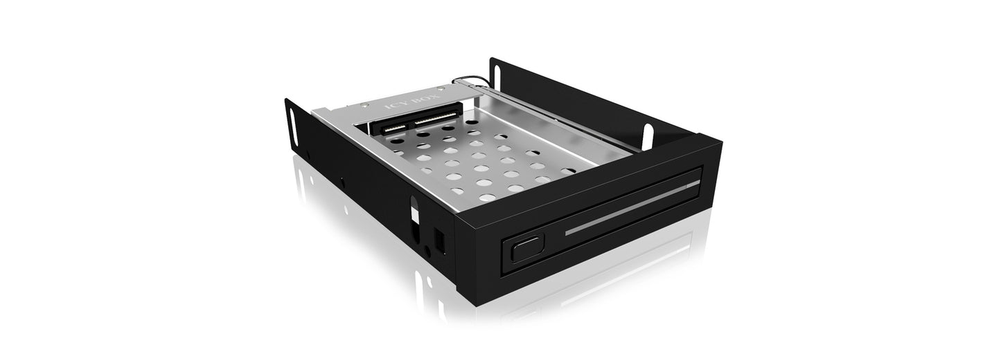 ICY BOX IB - 2216StS - 1bay 2.5" SATA Wechselrahmen - 1x 2,5" SATA HDD zu 1x SATA Host - schwarz - 8,89 cm (3.5") - Speicherlaufwerkbehälter - Schwarz - 2.5" - SATA - SATA II - Aluminium - Kunststoff - Gehäuse