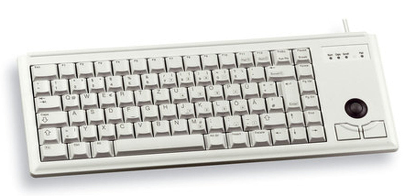 Cherry Slim Line Compact - Keyboard G84 - 4400 - 500 dpi Optisch - 83 Tasten QWERTY - Grau - Tastatur