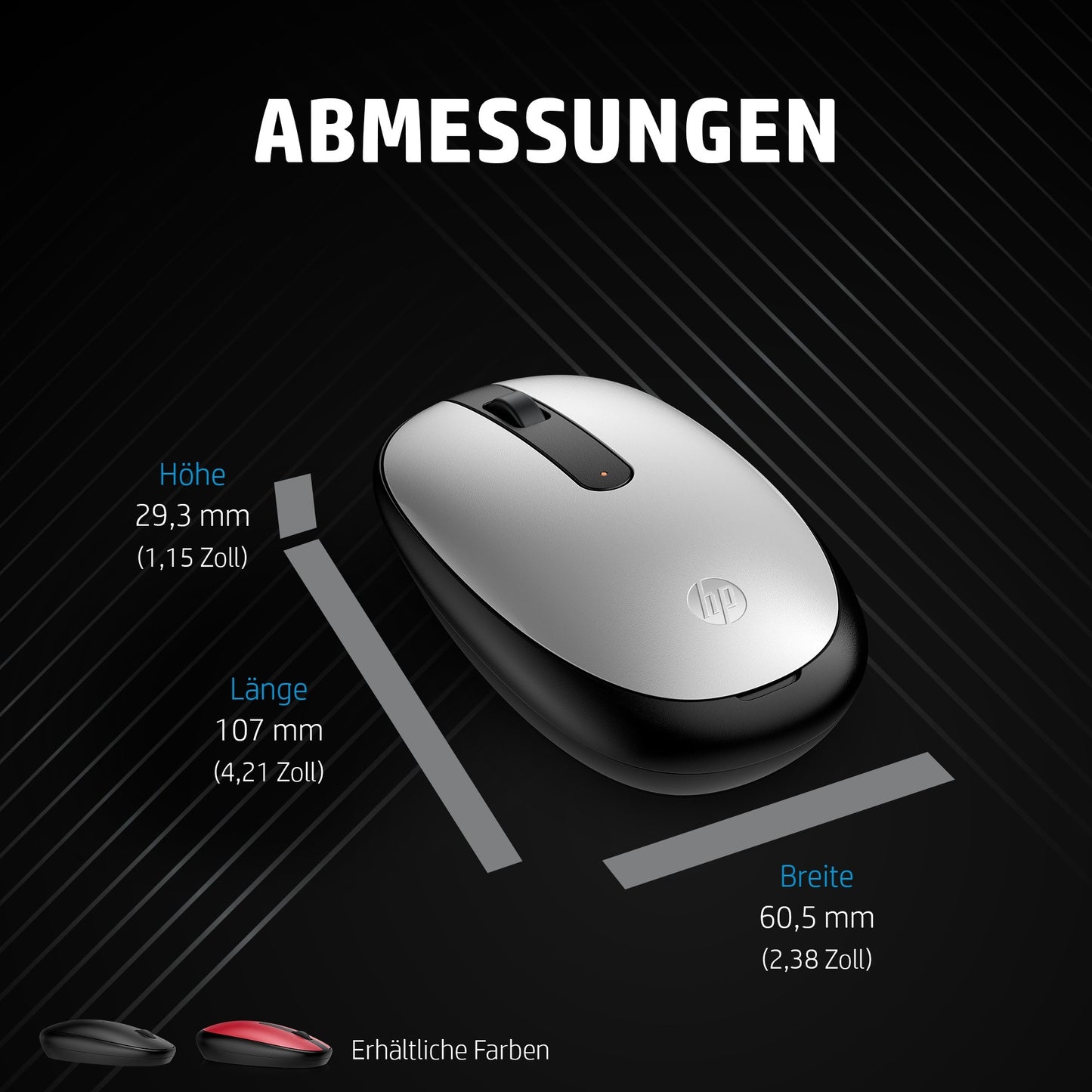 HP 240 Bluetooth (Lunar White) - Beidhändig - Optisch - Bluetooth - 1600 DPI - Weiß - Maus
