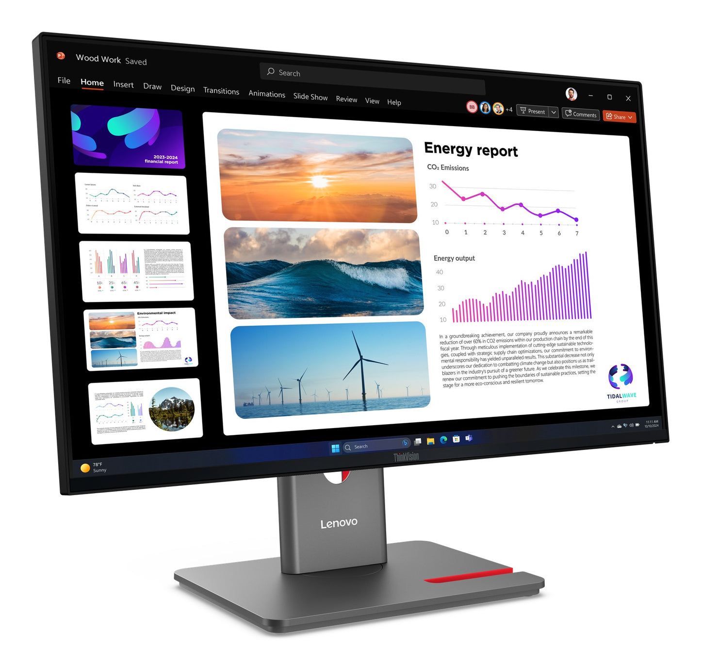 Lenovo ThinkVision P24q - 40 - Led - 24" - 60,5 cm - Monitor