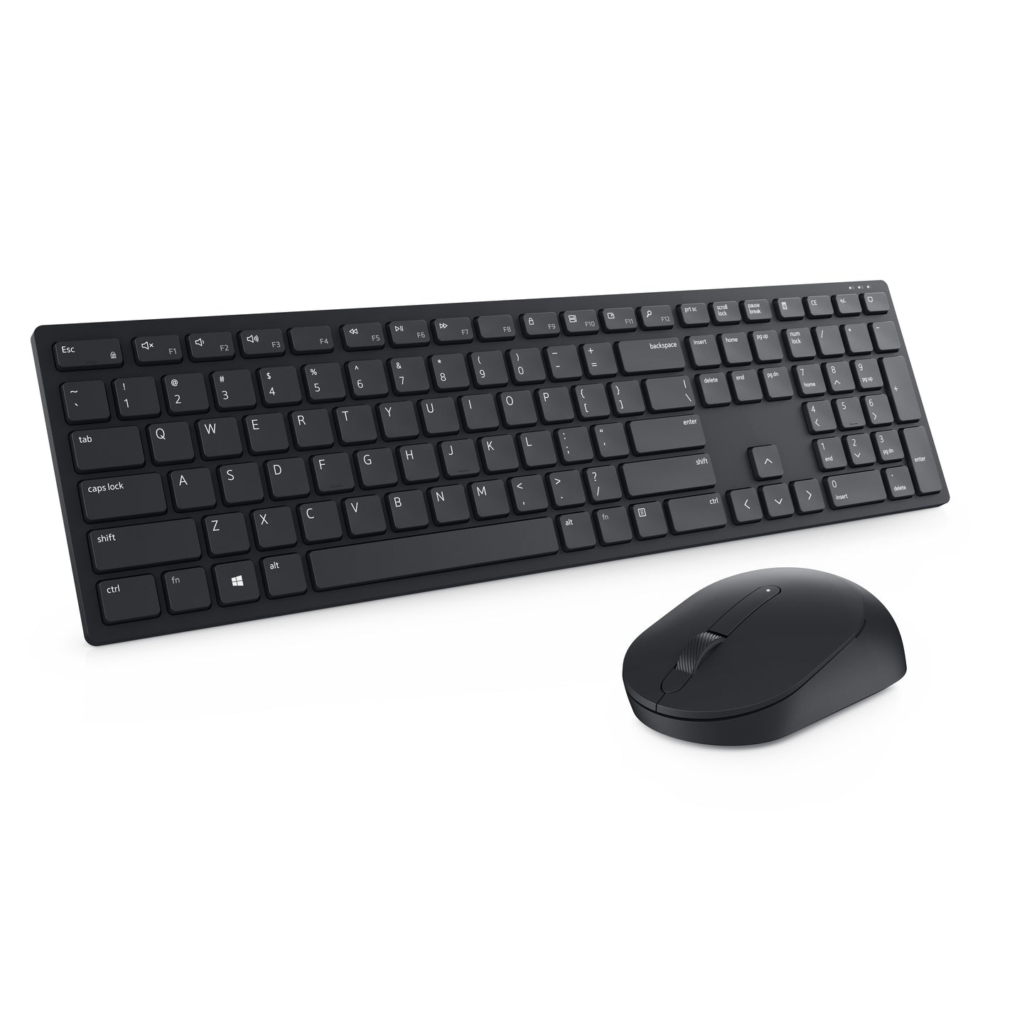 Dell Pro und - Maus – KM5221W - US international (QWERTY) - schwarz - Volle Größe (100%) - Kabellos - RF Wireless - QWERTY - Schwarz - Maus enthalten - Tastatur