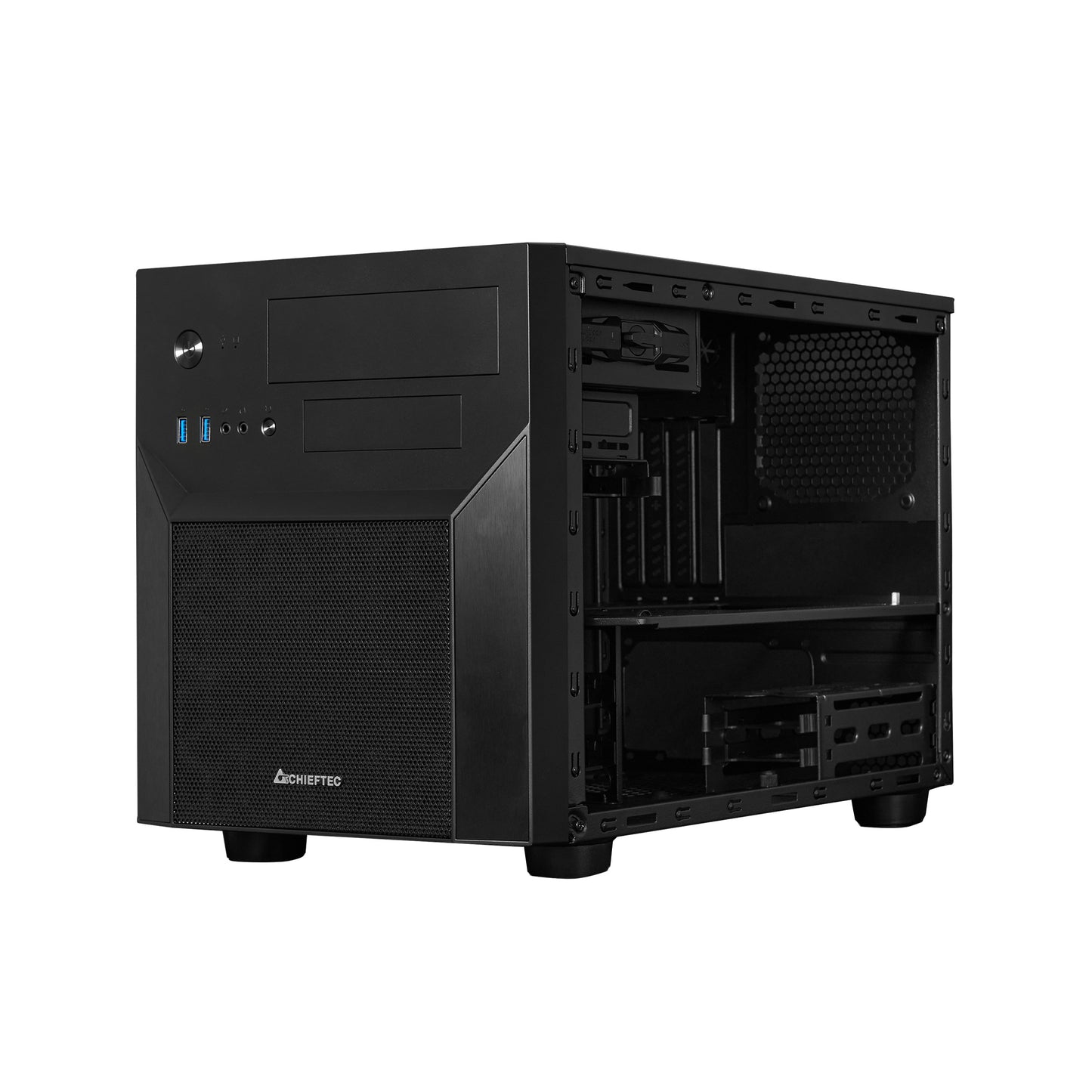 Chieftec CI - 02B - OP - Cube - PC - Schwarz - micro ATX - Mini - ITX - SPCC - Heimbüro - Cube-Gehäuse