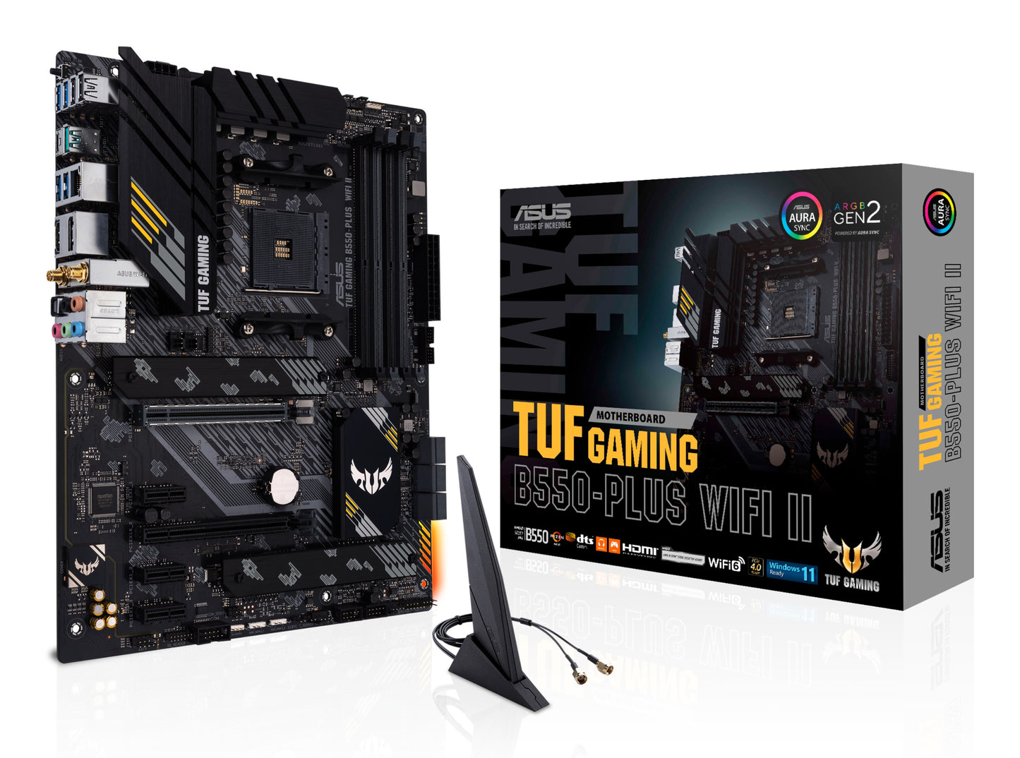 ASUS TUF GAMING B550 - PLUS WIFI II - AMD - Sockel AM4 - AMD Ryzen 3000 Series - Sockel AM4 - DDR4 - SDRAM - 128 GB - Mainboard