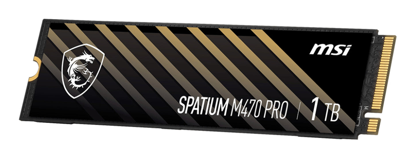 MSI SPATIUM M470 PRO - 1 TB - intern - M.2 2280 - PCIe 4.0 x4 (NVMe) - SSD