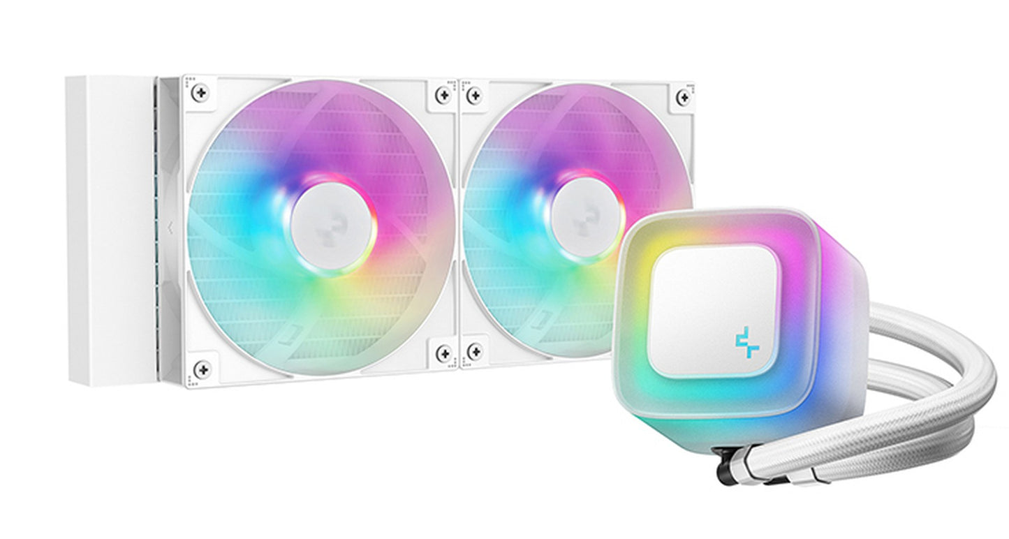 Deepcool Le240 WH V2 - Prozessor - Fluessigkeitskühlsystemgroesse 240 mm - fuer LGA1700 - AMD Sockel AM4 (Ryzen) - AMD Sockel AM5 (Ryzen Zen4) - Kühler