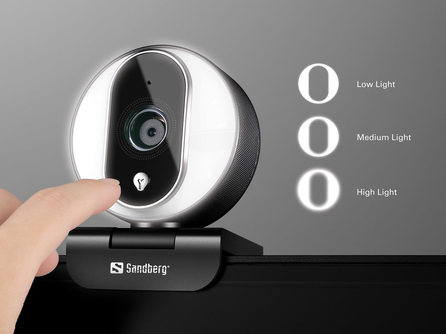 SANDBERG Streamer USB Webcam Pro - 2 MP - 1920 x 1080 Pixel - Full HD - 60 fps - 1280x720@60fps - 1920x1080@30fps - 720p - 1080p - Webcam