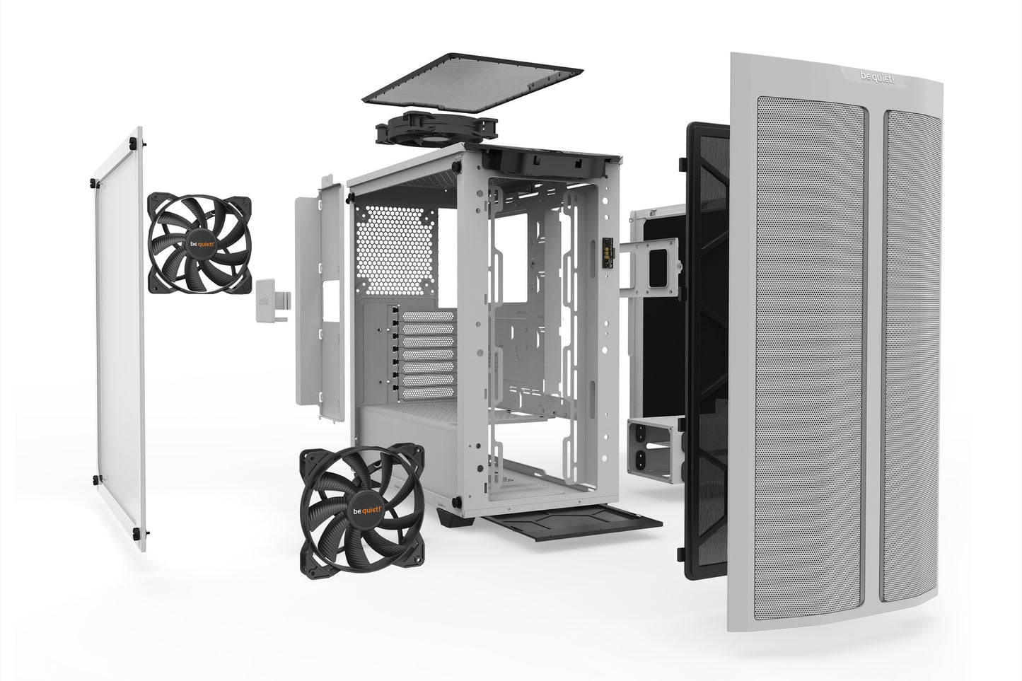 Be Quiet! Pure Base 500DX - Midi Tower - PC - Weiß - ATX - micro ATX - Mini - ATX - Acrylnitril - Butadien - Styrol (ABS) - Stahl - Gehärtetes Glas - Blau - Grün - Rot - Gehäuse