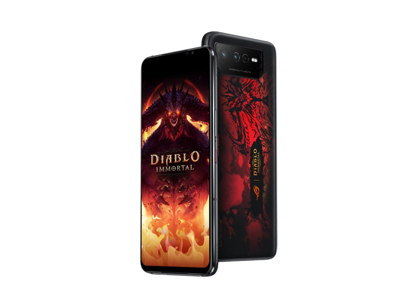 ASUS ROG Phone 6 Diablo Immortal Edition - 17,2 cm (6.78") - 16 GB - 512 GB - 50 MP - Android 12 - Schwarz - Rot - Mobiltelefon