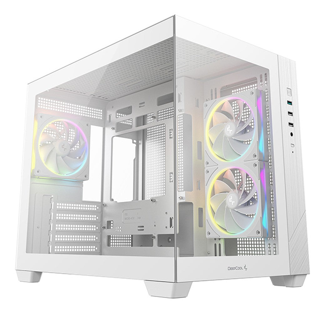 Deepcool CG330 3F WH Micro ATX Mini Tower White - ATX - Gehäuse