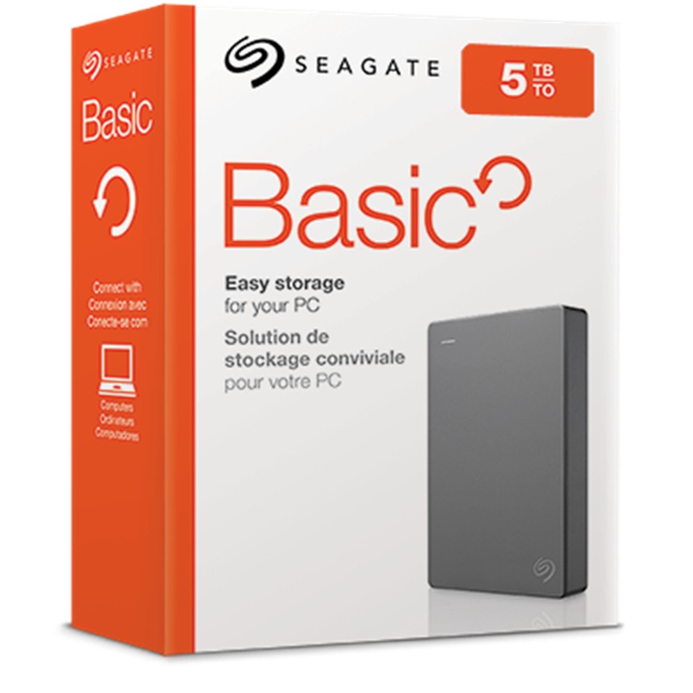 Seagate Basic - 5 TB - 2.5" - 3.2 Gen 1 (3.1 Gen 1) - Silber - Festplatte