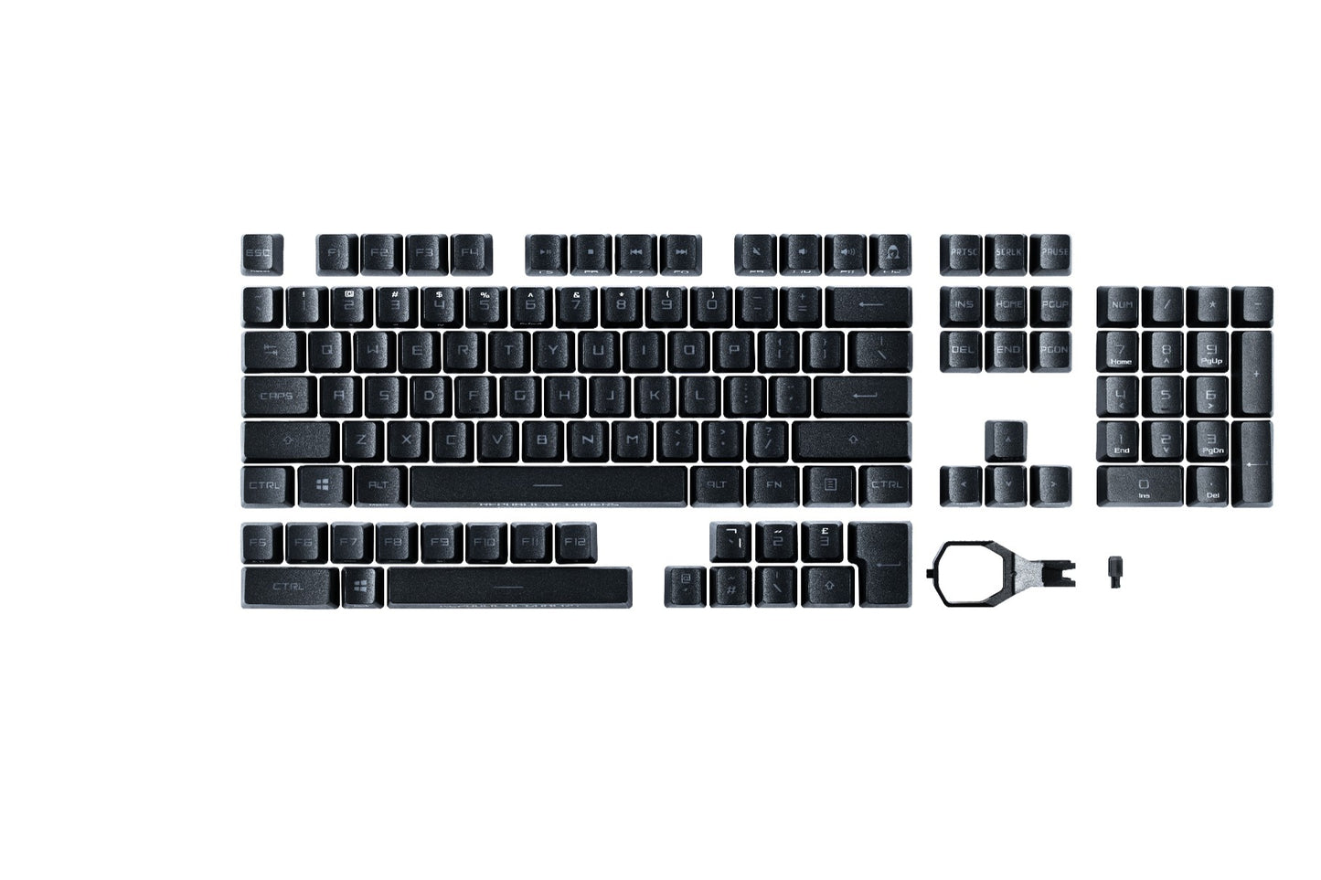 ASUS ROG RX PBT Keycap Setkappe - 250 g - Schwarz - Tastatur