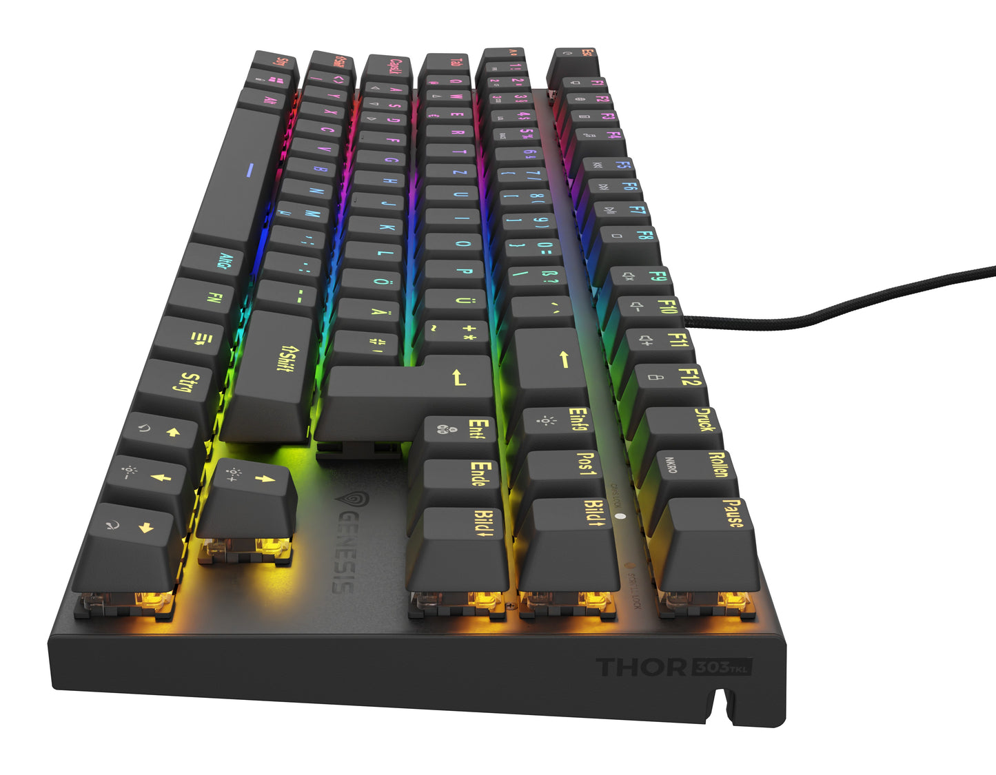 natec Gaming Tastatur Thor 303 TKL brown kabelgeb. DE - Tastatur