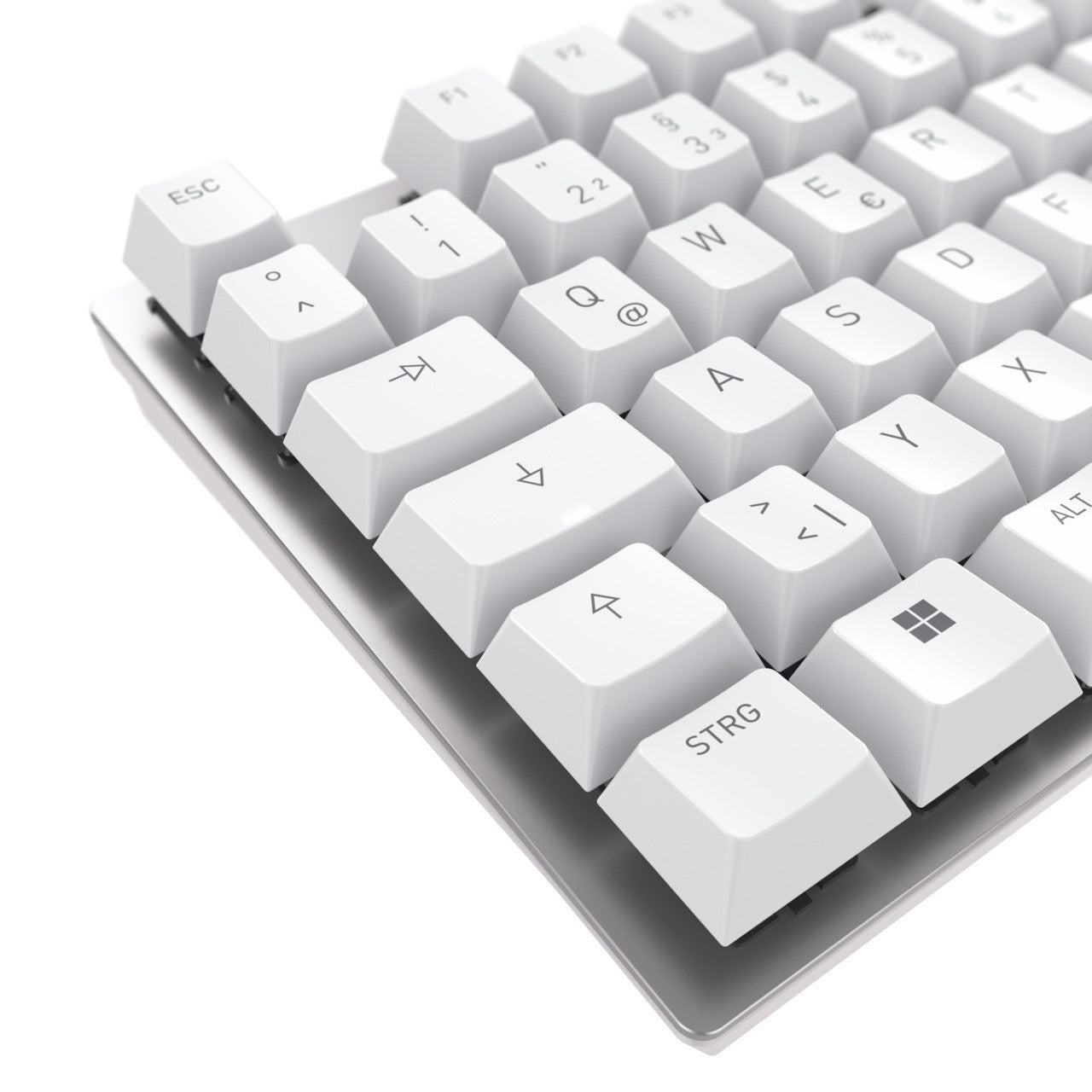 Cherry KC 200 MX - Volle Größe (100%) - Kabelgebunden - USB - Mechanischer Switch - QWERTZ - Silber - Weiß - Tastatur