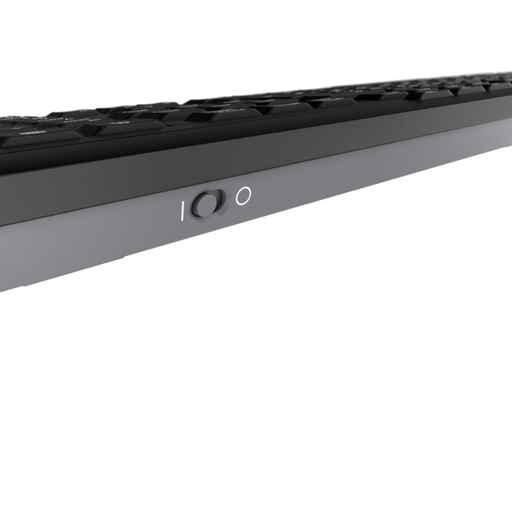 Cherry Stream Wireless - Volle Größe (100%) - Verkabelt & Kabellos - RF kabellos + USB - QWERTZ - Schwarz - Tastatur