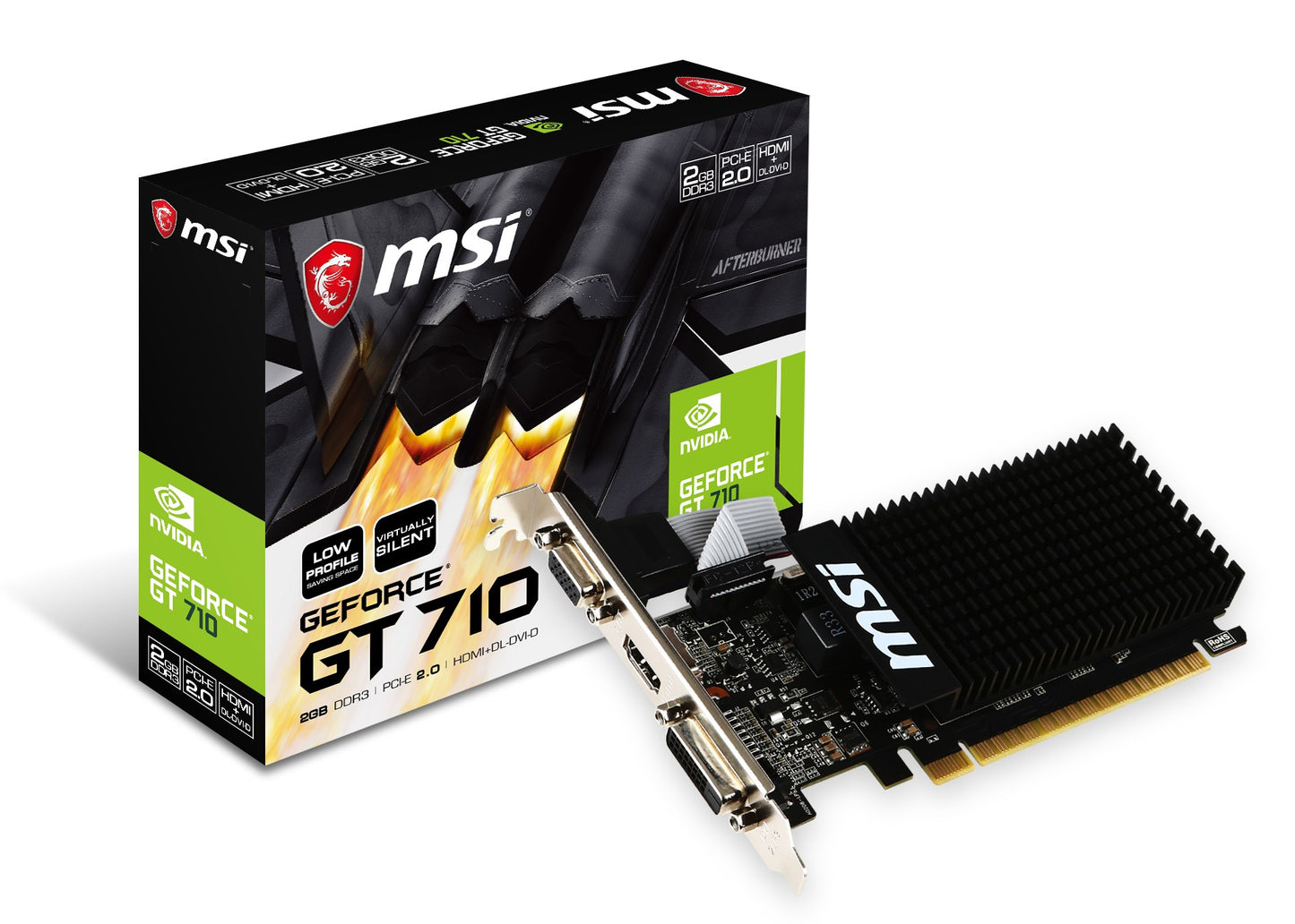 MSI GT 710 2GD3H LP - VGA - PCI - E x16 - Grafikkarte