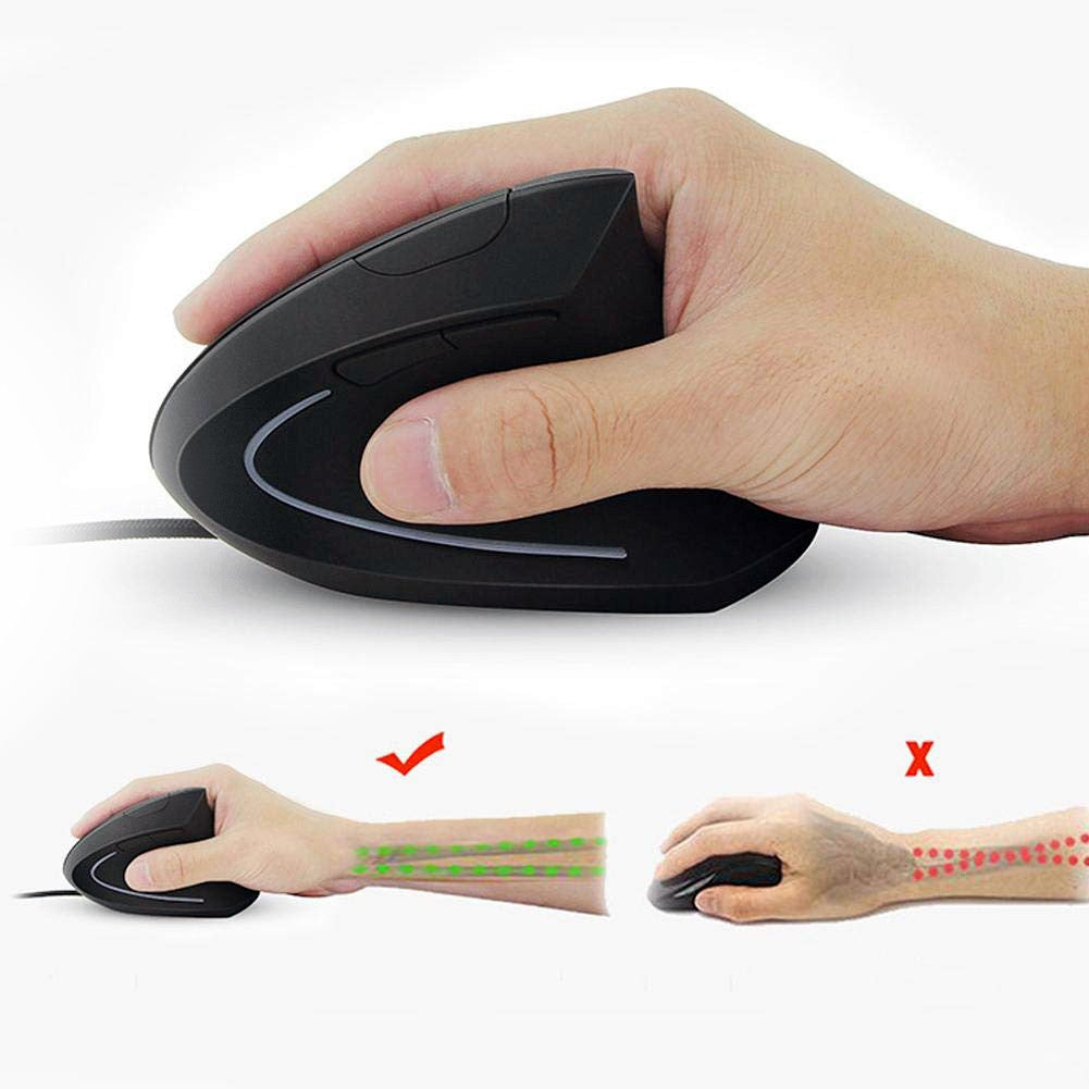 Equip Ergonomische Maus USB - A Stecker Rechts schwarz - 3.200 dpi - Maus