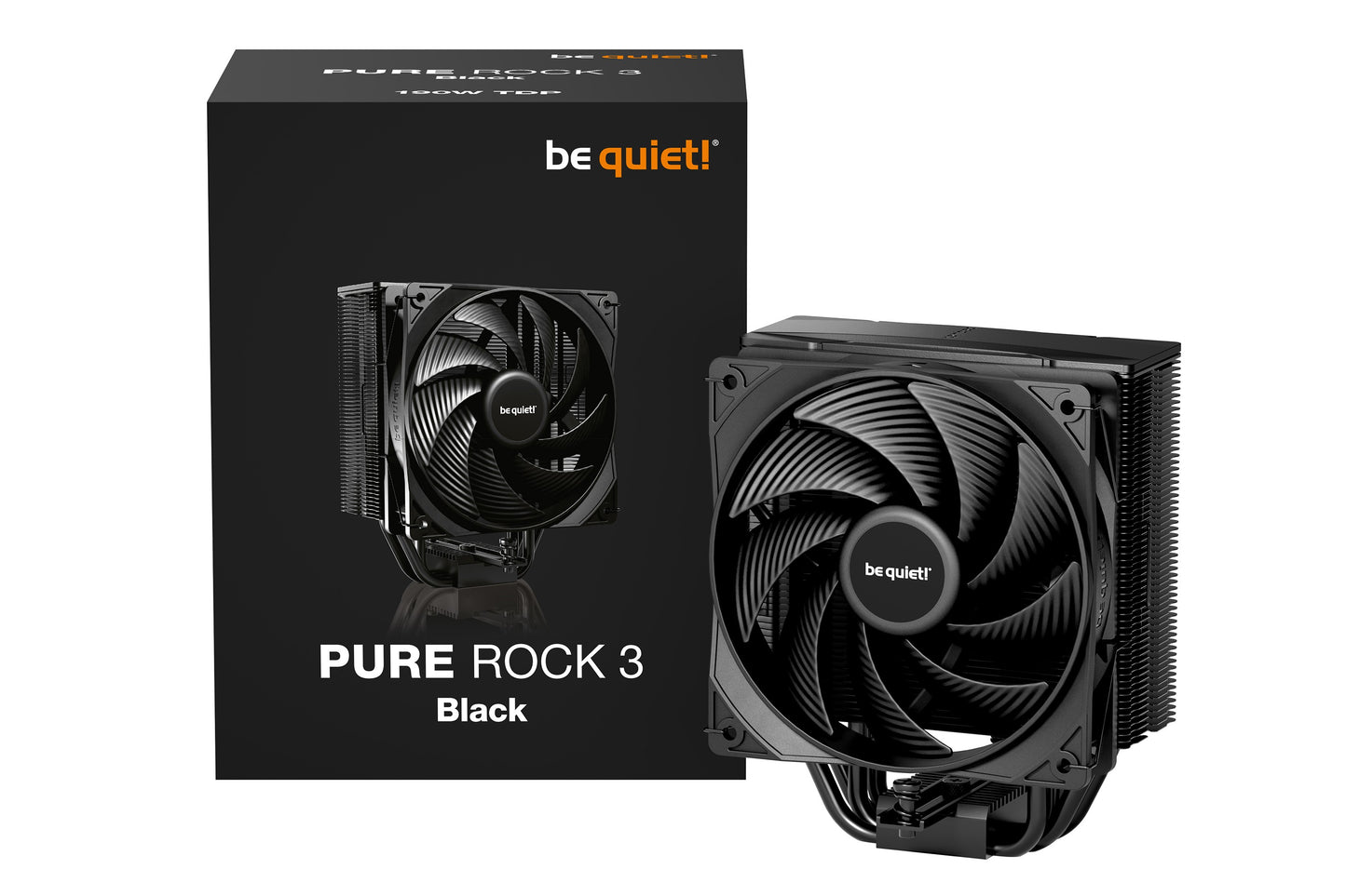 Be Quiet! Luftkühler Pure Rock 3 Black 120mm - CPU - 31,2 dB - Kühler