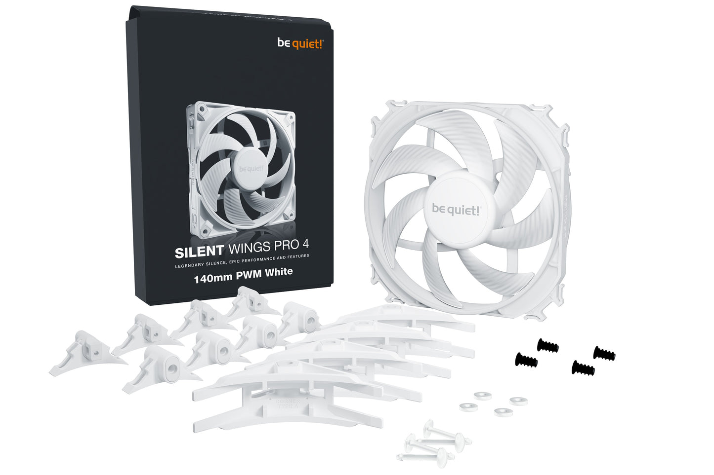 Be Quiet! Silent Wings Pro 4 140mm PWM White weiß 140 mm - Gehäuse - 36,8 dB - Kühler
