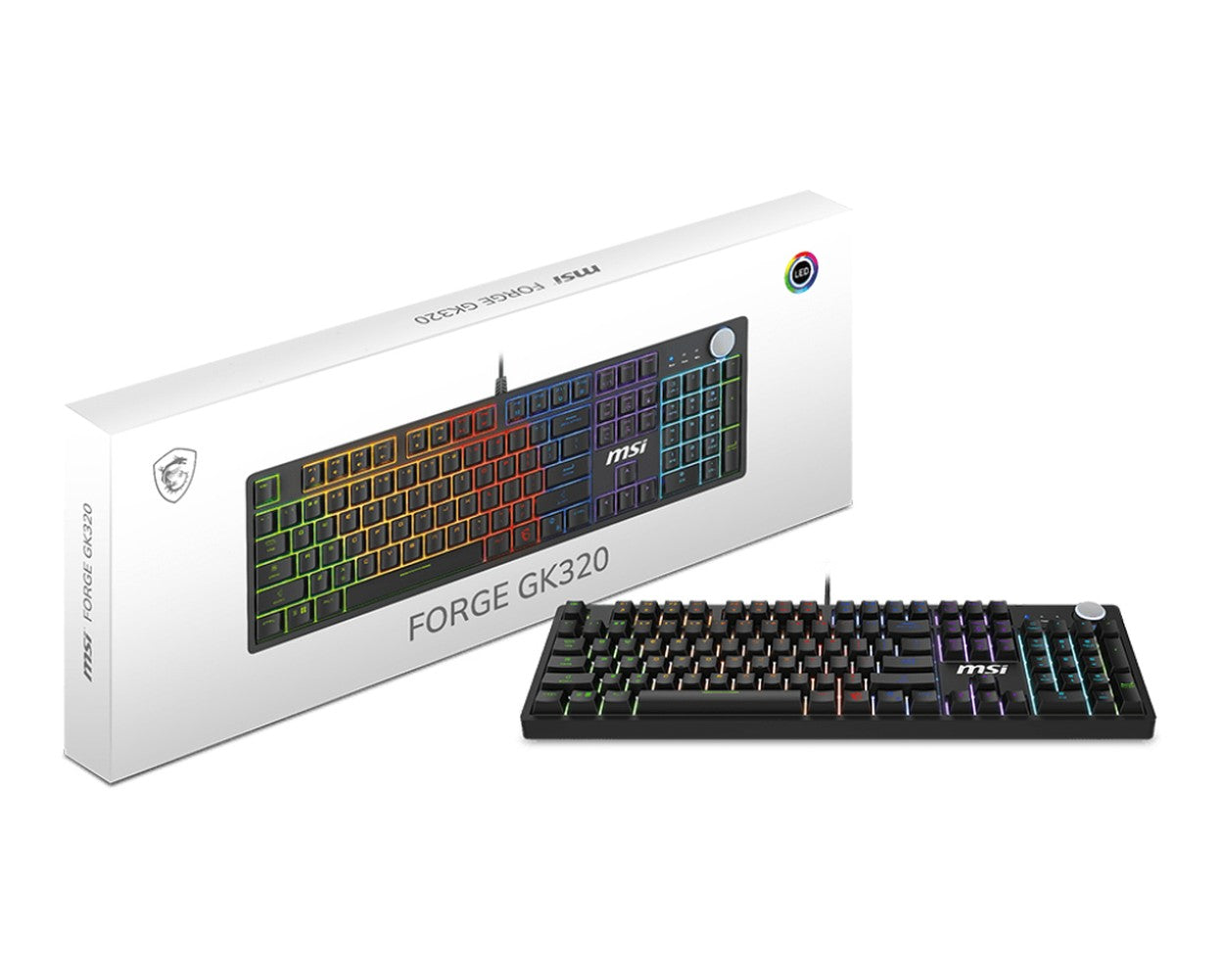 MSI FORGE GK - 320 Red Gaming Keyboard verkabelt - Tastatur