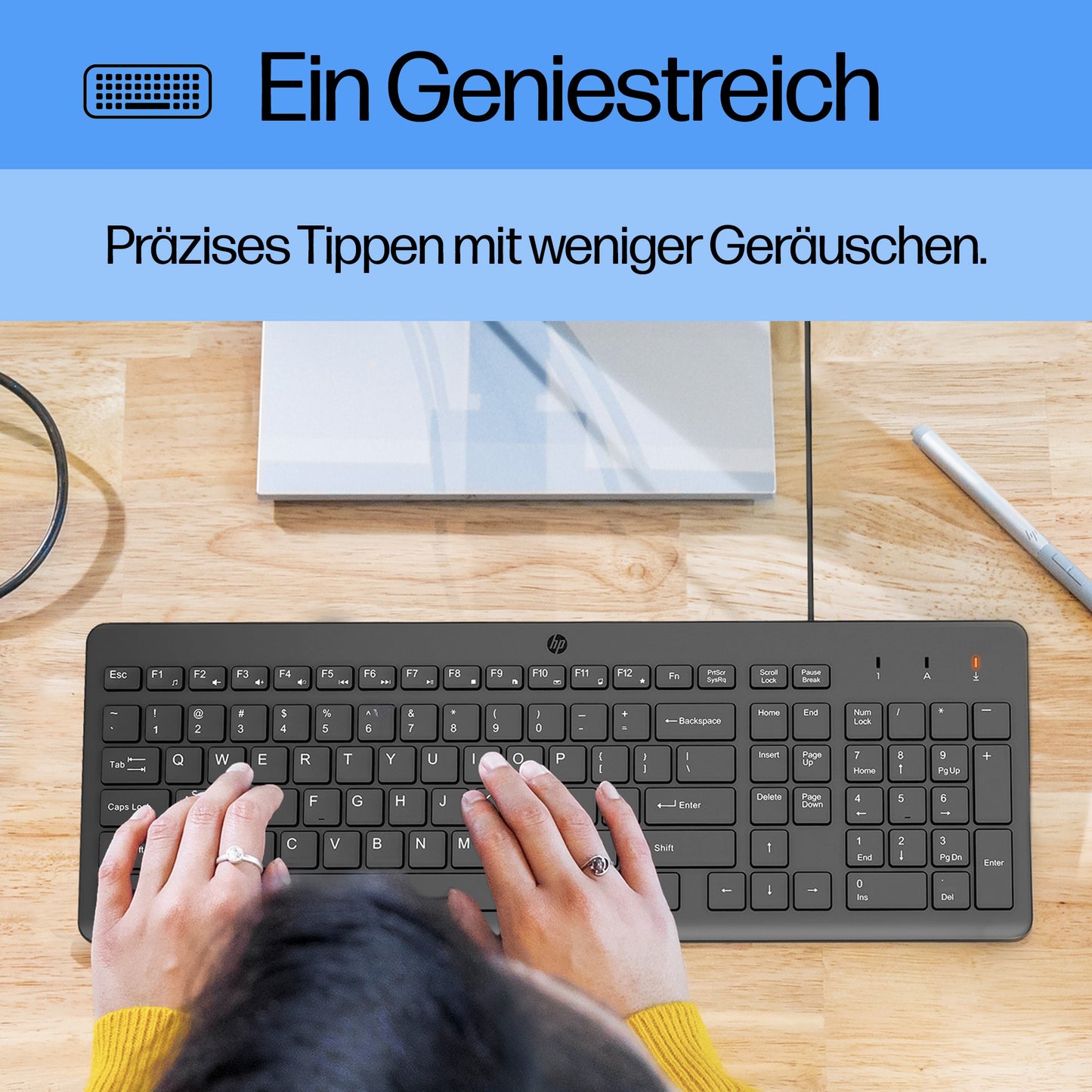 HP 150 Kabelgebundene Tastatur und Maus - 1.600 dpi - Tastatur