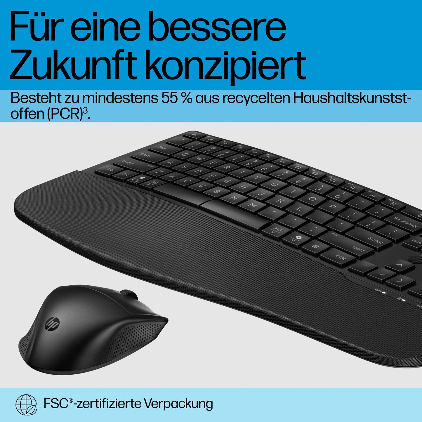 HP Tastatur 685 - und - Maus - Set Comfort Dual - Mode - QWERTZ - Tastatur