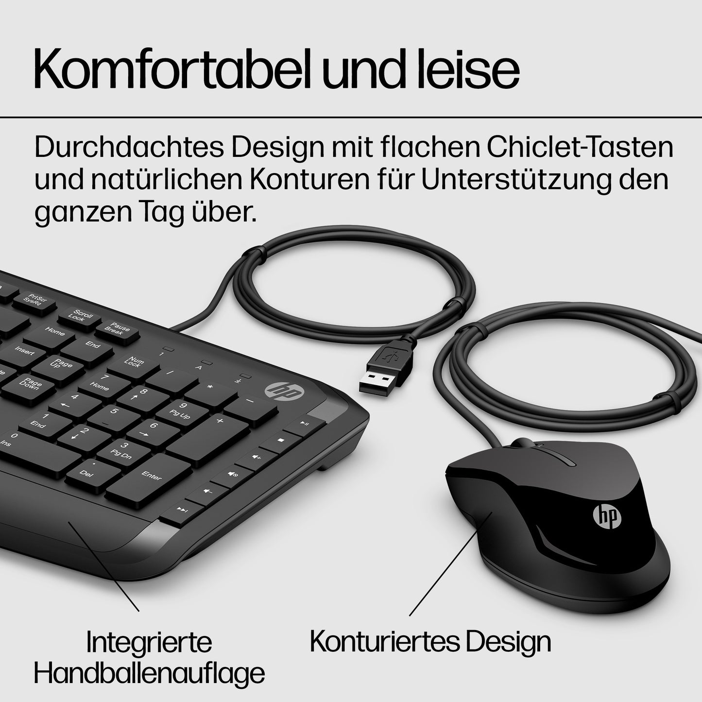 HP Pavilion - 1.600 dpi Optisch - 5 Tasten QWERTZ - Tastatur
