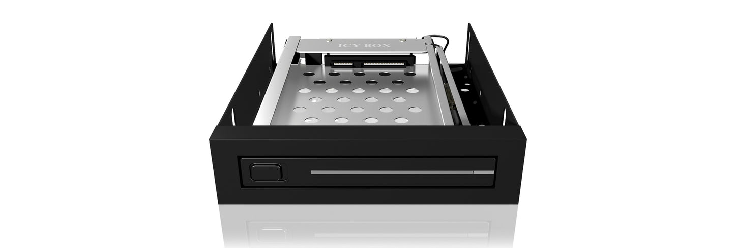 ICY BOX IB - 2216StS - 1bay 2.5" SATA Wechselrahmen - 1x 2,5" SATA HDD zu 1x SATA Host - schwarz - 8,89 cm (3.5") - Speicherlaufwerkbehälter - Schwarz - 2.5" - SATA - SATA II - Aluminium - Kunststoff - Gehäuse