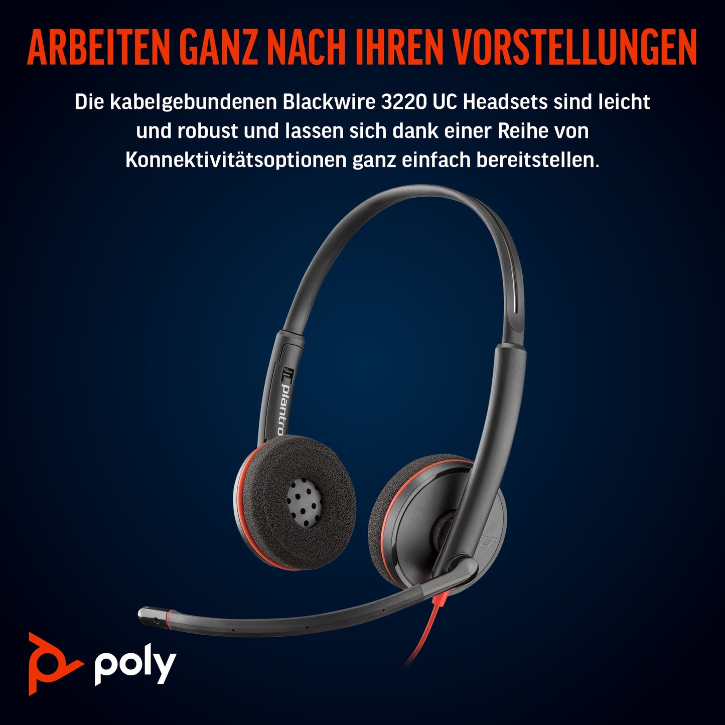 Poly Blackwire 3220 Stereo Usb - C Black Headset - Stereo - Headset