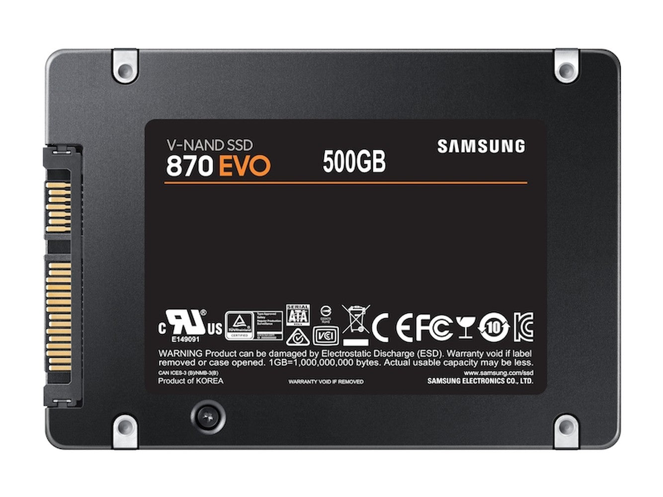 Samsung 870 EVO - 500 GB - 2.5" - 560 MB/s - 6 Gbit/s - SSD